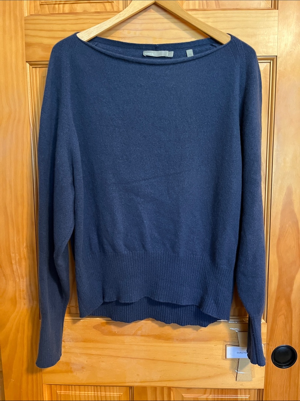 Vince Classic Navy Boatneck Women's Sweater L
